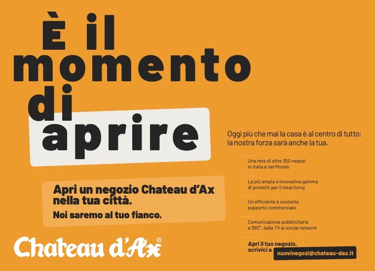 Chateau d'Ax: al via la nuova campagna di apertura di nuovi store. Firma  IAKI - Touchpoint News