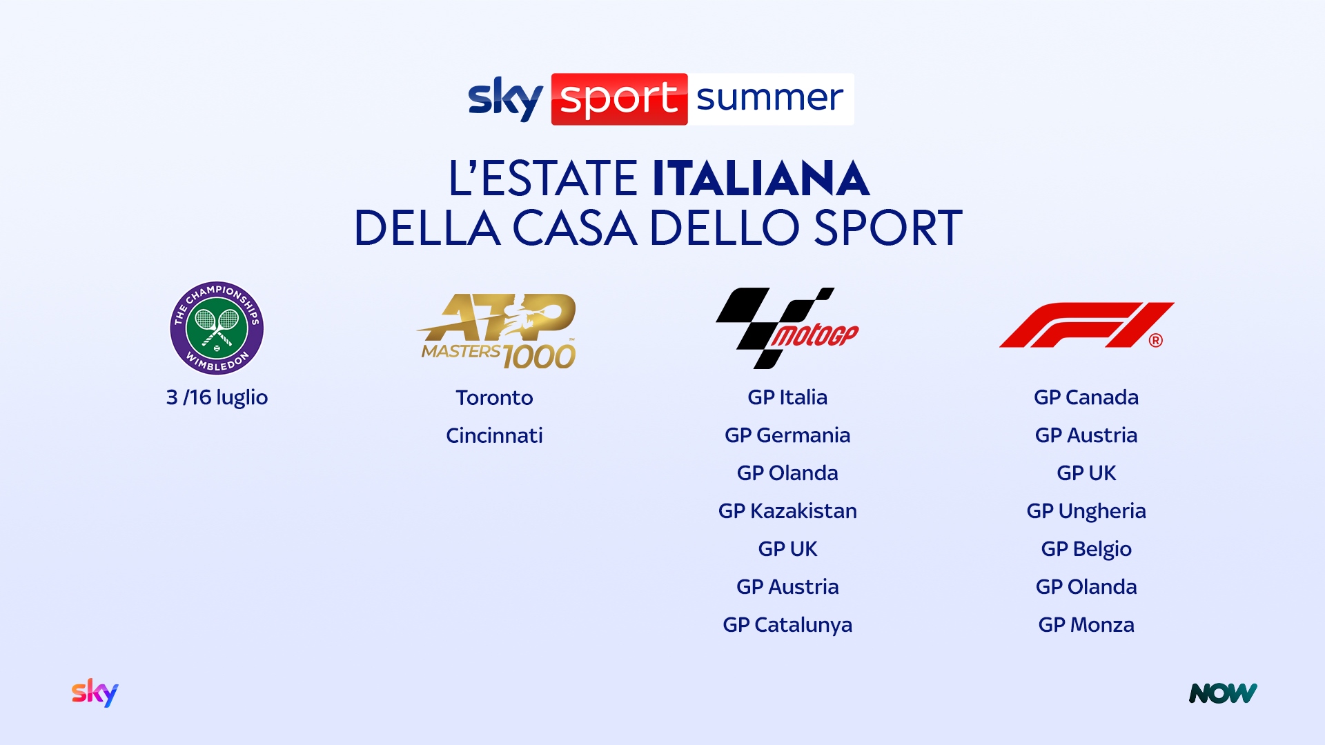 Dall11 giugno si accende Sky Sport Summer